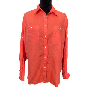 Lauren Ralph Lauren Coral Button Down Shirt